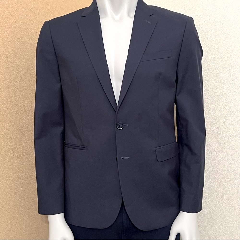 Express Men Blue Slim Stretch Suit Coat Blazer